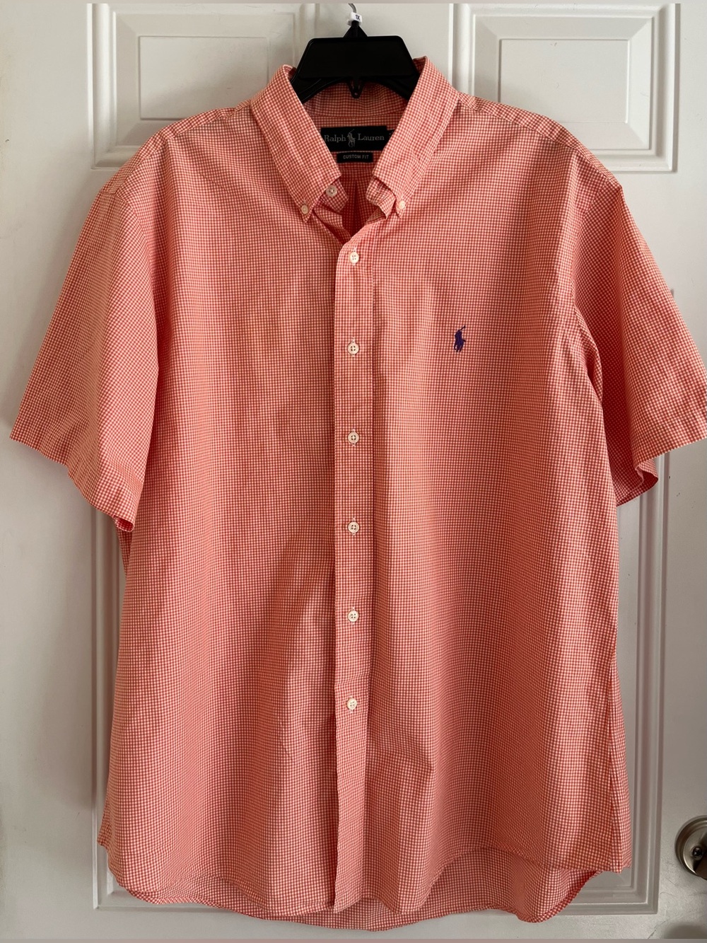 Polo By Ralph Lauren Custom Fit Shirt Men's XXL Button Down Neck Short Sleeve